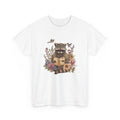 Boho Floral Raccoon Reading Book Whimsical Book Lover Shirt Unisex , , , Long Sleeve Tee