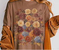 Boho Fall Flower Dahlia Floral Comfort Tee Shirt Women Unisex , , , Long Sleeve Tee
