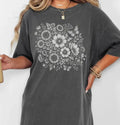 Pressed Flowers Boho Comfort Tee Floral Shirt Unisex , , , Long Sleeve Tee