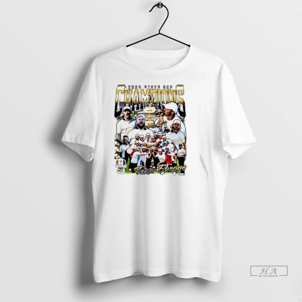 Trendy Officials Team Europe Wins The Ryder Cup 2025 Champions Shirt Sweater Unisex , , , Long Sleeve Tee