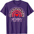 Pink Leopard Boho Rainbow Mommy Quote Mothers Day Unisex Unisex , , , Long Sleeve Tee