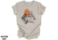 Tiger Comfort Tee Cute Graphic Shirt Boho Style Animal Print Soft Relax Unisex , , , Long Sleeve Tee