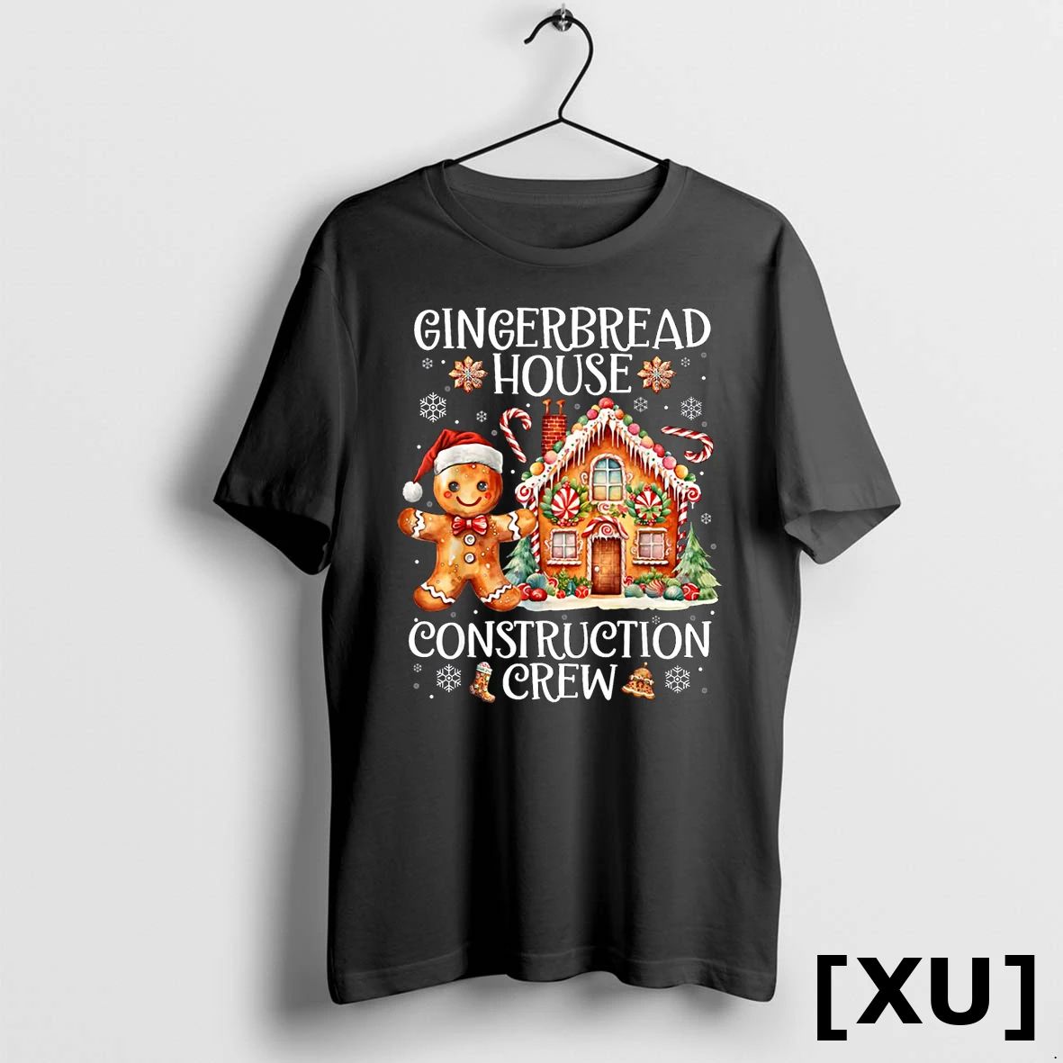Gingerbread House Construction Crew Cookies Baking Christmas Tshirts Sweater Unisex , , , Long Sleeve Tee