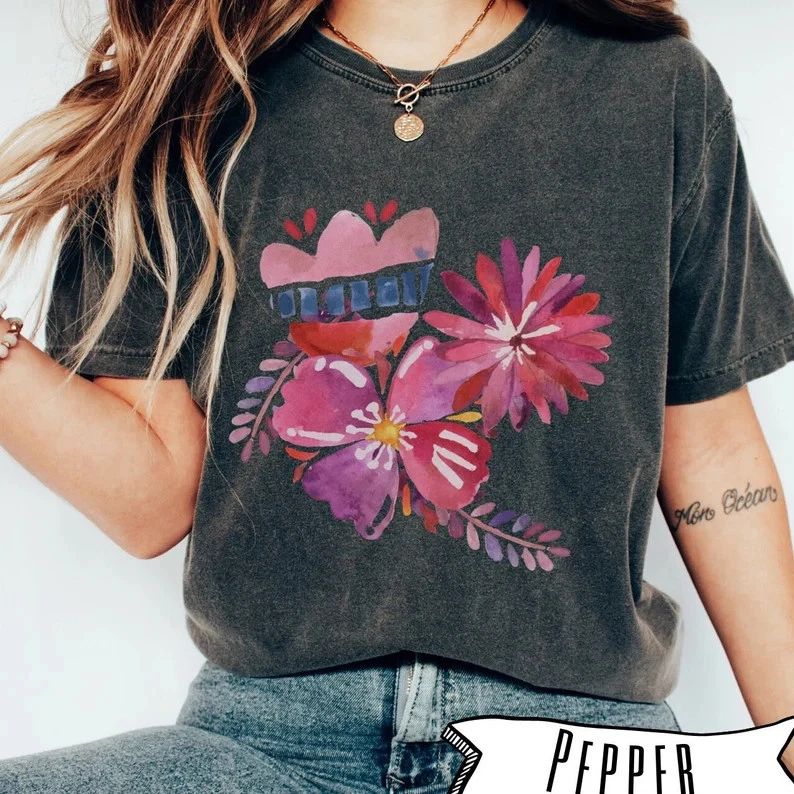 Comfort Tee Wildflower Shirt Boho Style Nature Lover Gift Soft Unisex , , , Long Sleeve Tee