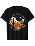 Plus Size, Women's Plus Size 0XL-5XL Oversized - Boho Desert Night Sky Unisex , , , Long Sleeve Tee