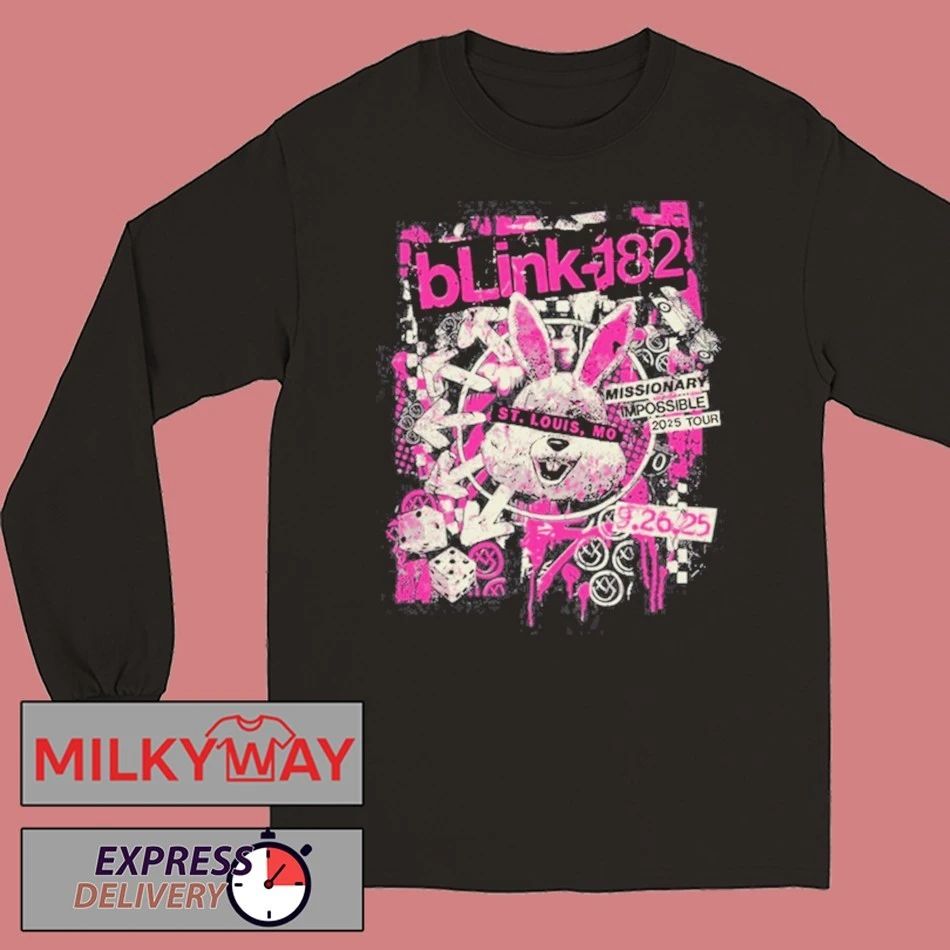 Blink 182 Sep 26 2025 St. Louis Tour shirt Unisex , , , Long Sleeve Tee