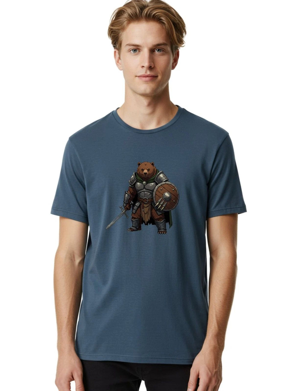 Armored-Bear Mens Graphic Tee, 100% Cotton, Casual Summer Wear Unisex , , , Long Sleeve Tee