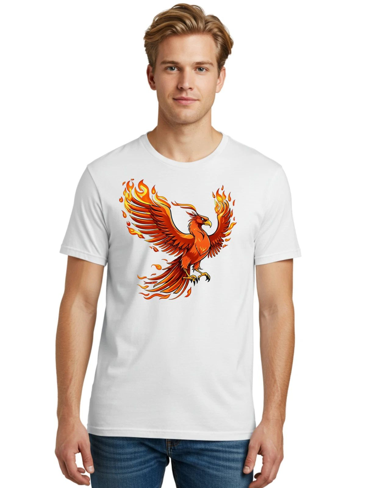 Phoenix-11 Mens Graphic Tee, 100% Cotton, Casual Summer Wear Unisex , , , Long Sleeve Tee