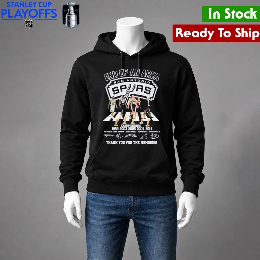 San Antonio Spurs End Of An Era 1999 2014 Championship Legend Signature Shirt Unisex , , , Long Sleeve Tee