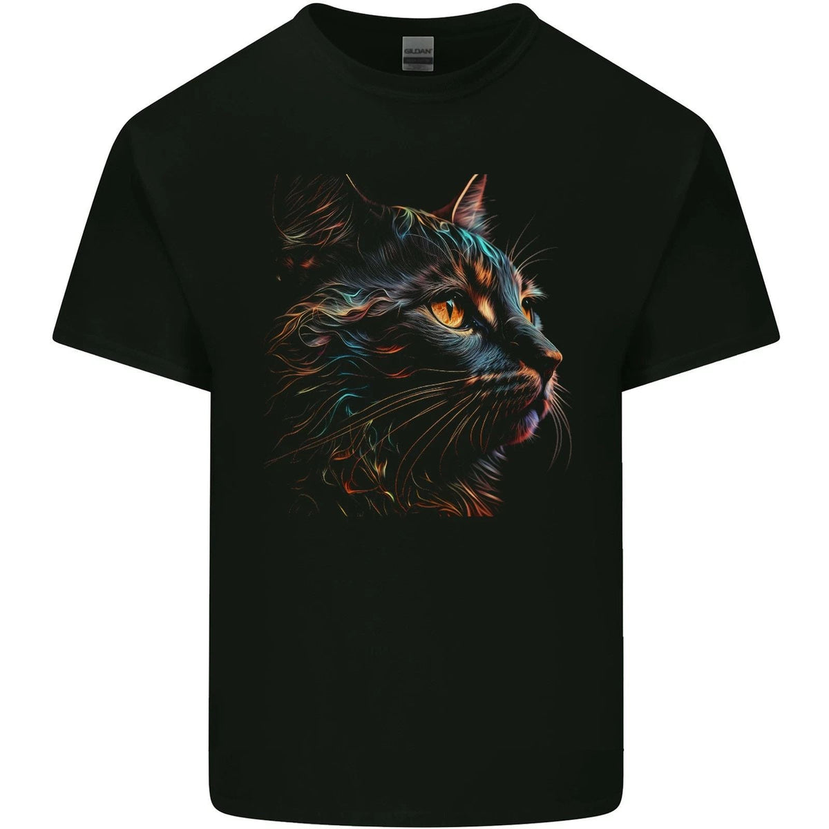 A Fantasy Cat With Cool Colours 2 Mens Light Cotton Unisex , , , Long Sleeve Tee