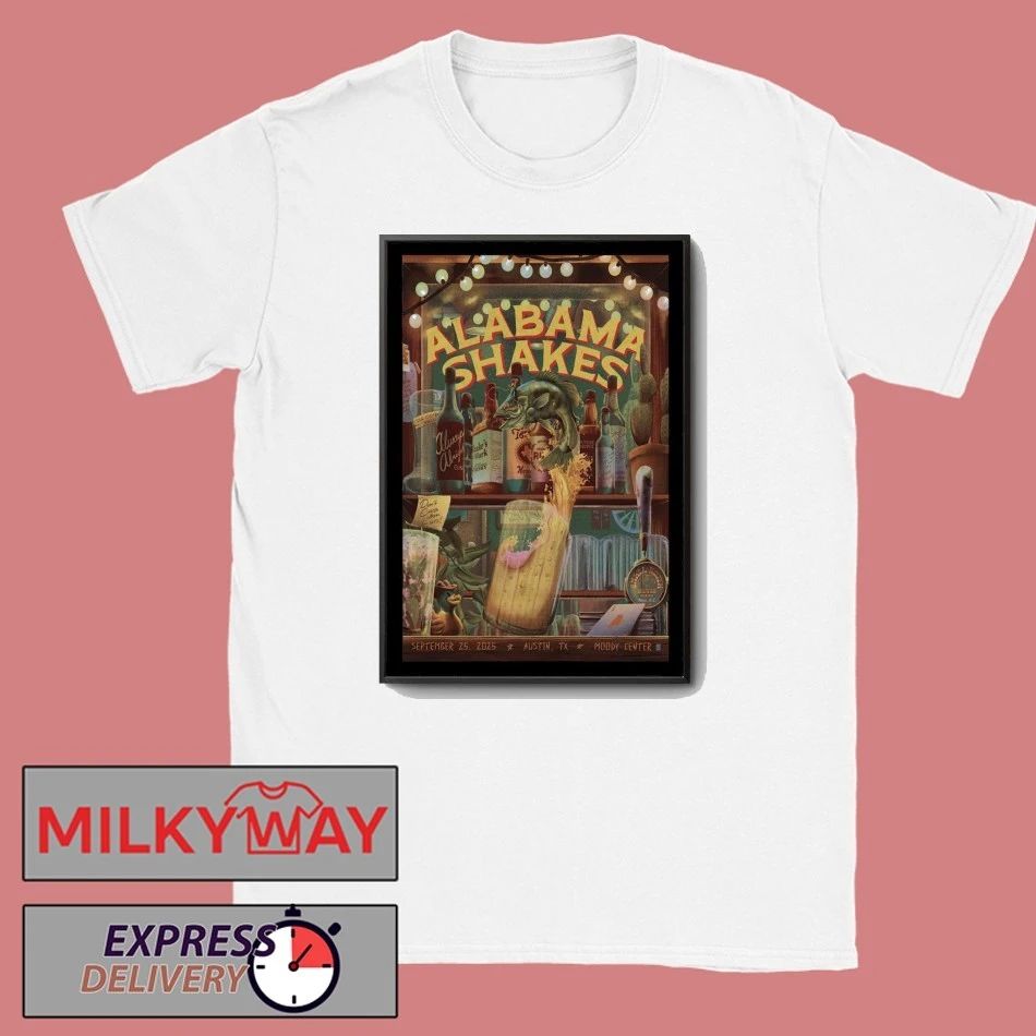 Alabama Shakes Moody Center 25 Sept 2025 Event Poster shirt Unisex , , , Long Sleeve Tee
