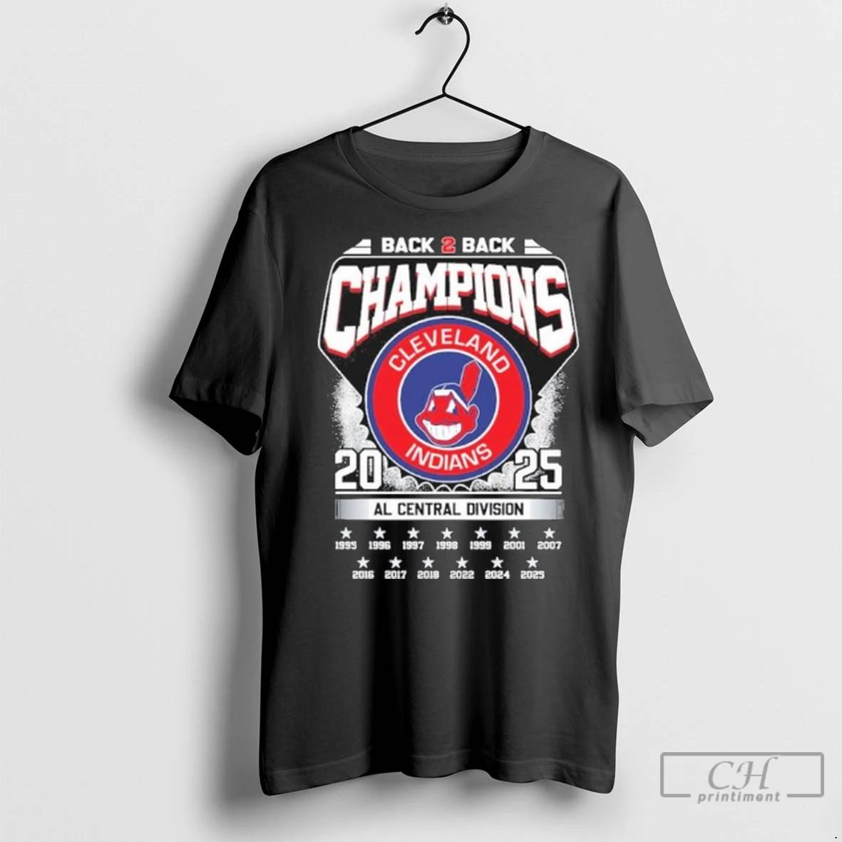 Premium Cleveland Guardians Back 2 Back Al Central Division Champions Vintage Unisex , , , Long Sleeve Tee