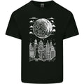 Fantasy City Black and White city Anime Mens Light Cotton Unisex , , , Long Sleeve Tee