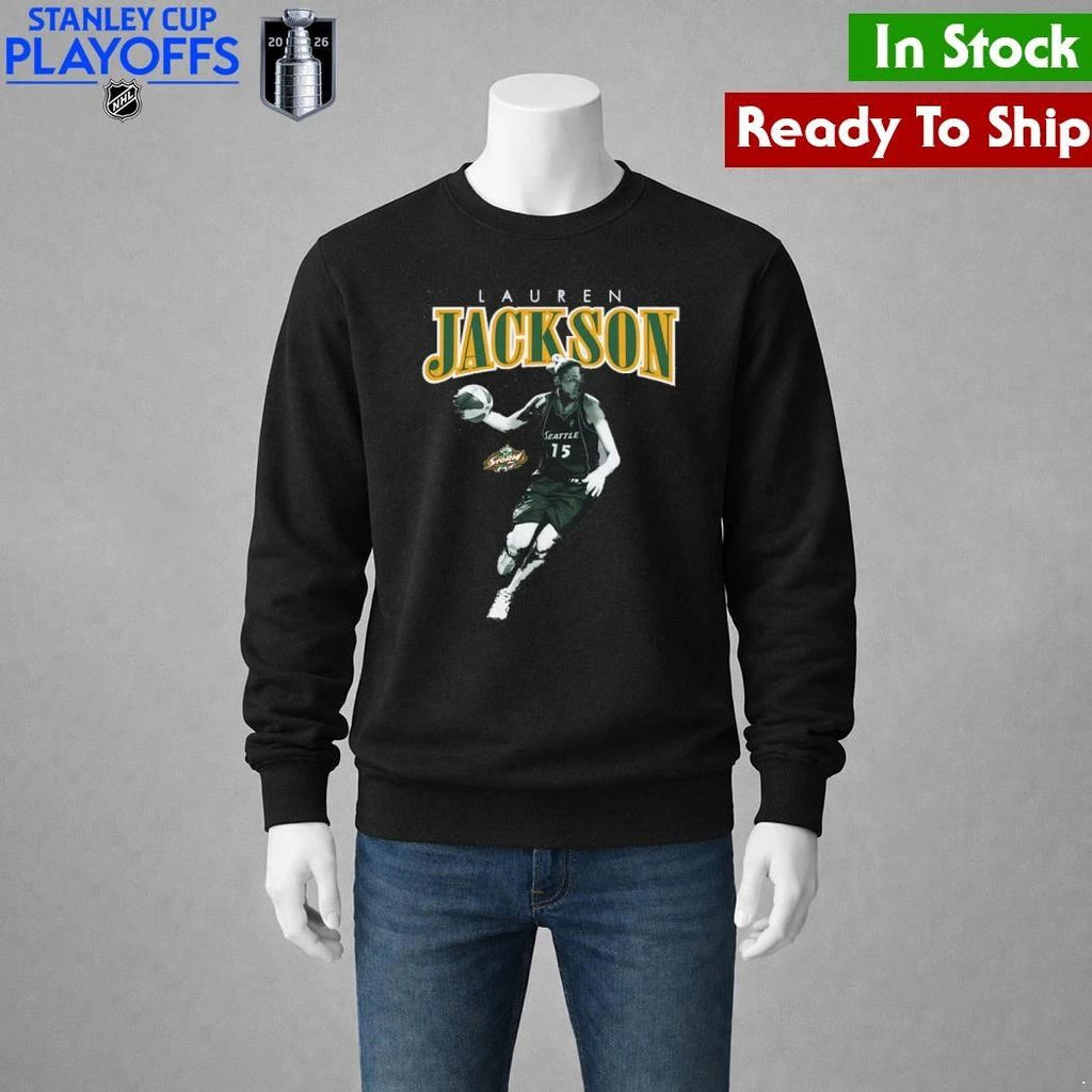 Lauren Jackson Seattle Storm Mitchell & Ness Court Origins Player BoyfriendUp Shirt Unisex , , , Long Sleeve Tee