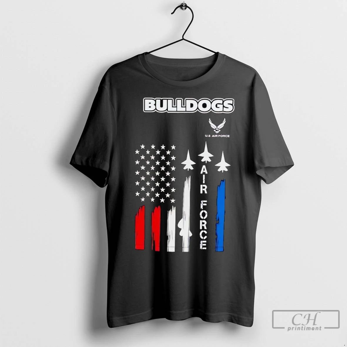Premium Georgia Bulldogs Us Air Force Us Flag Unisex , , , Long Sleeve Tee
